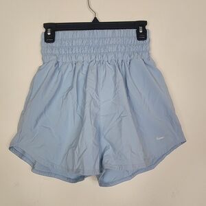 Nike Dri-FIT High-Rise Running M Shorts Baby Blue Smocked Waistband Minimalist